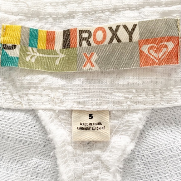 Roxy White Shorts Women's Size 5 - Picture 5 of 6